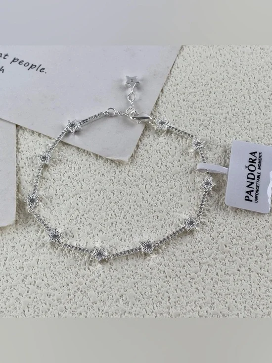 Pandora Silver Starlet Bracelet with Sparkling Accents - Picture 4 of 5
